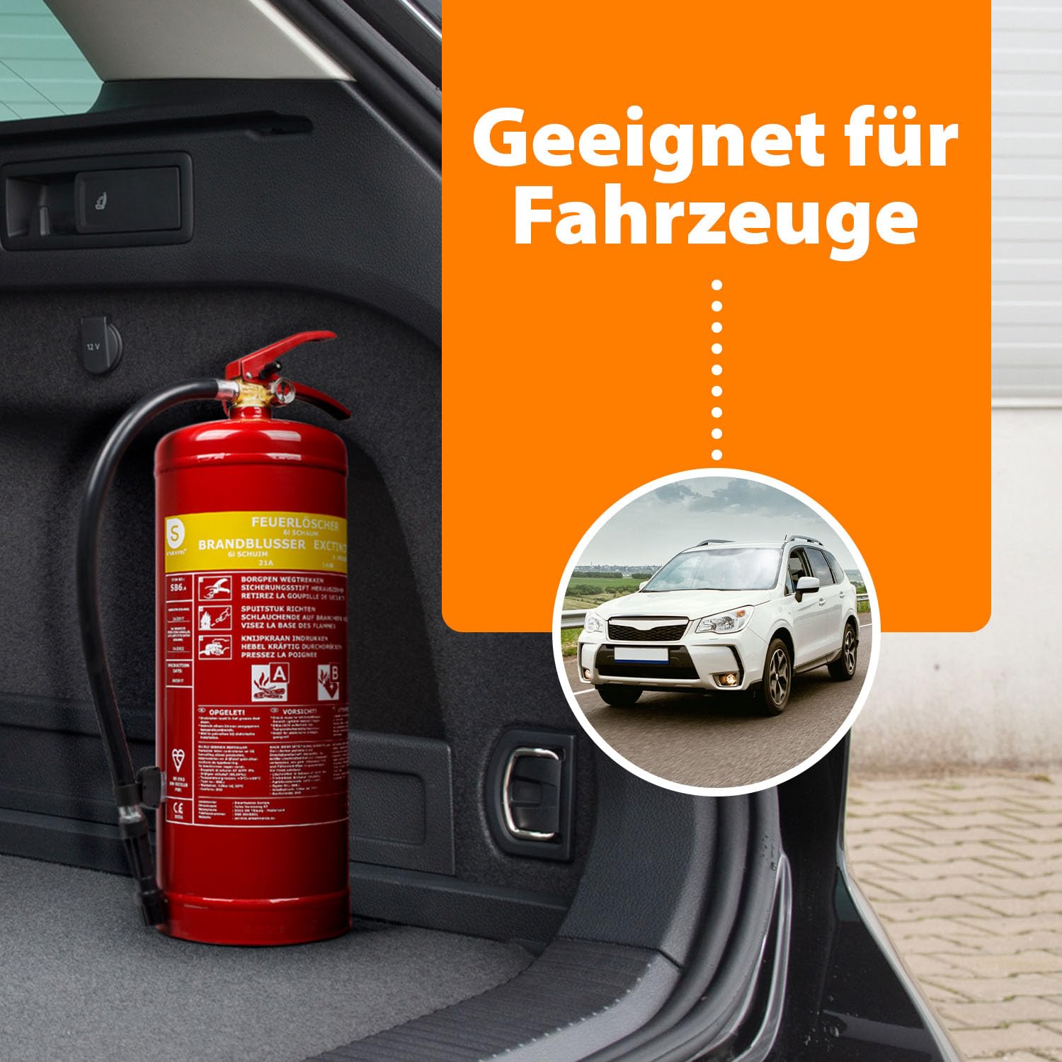 Smartwares FEX-15266 Schaum-Feuerlöscher, Rot 5