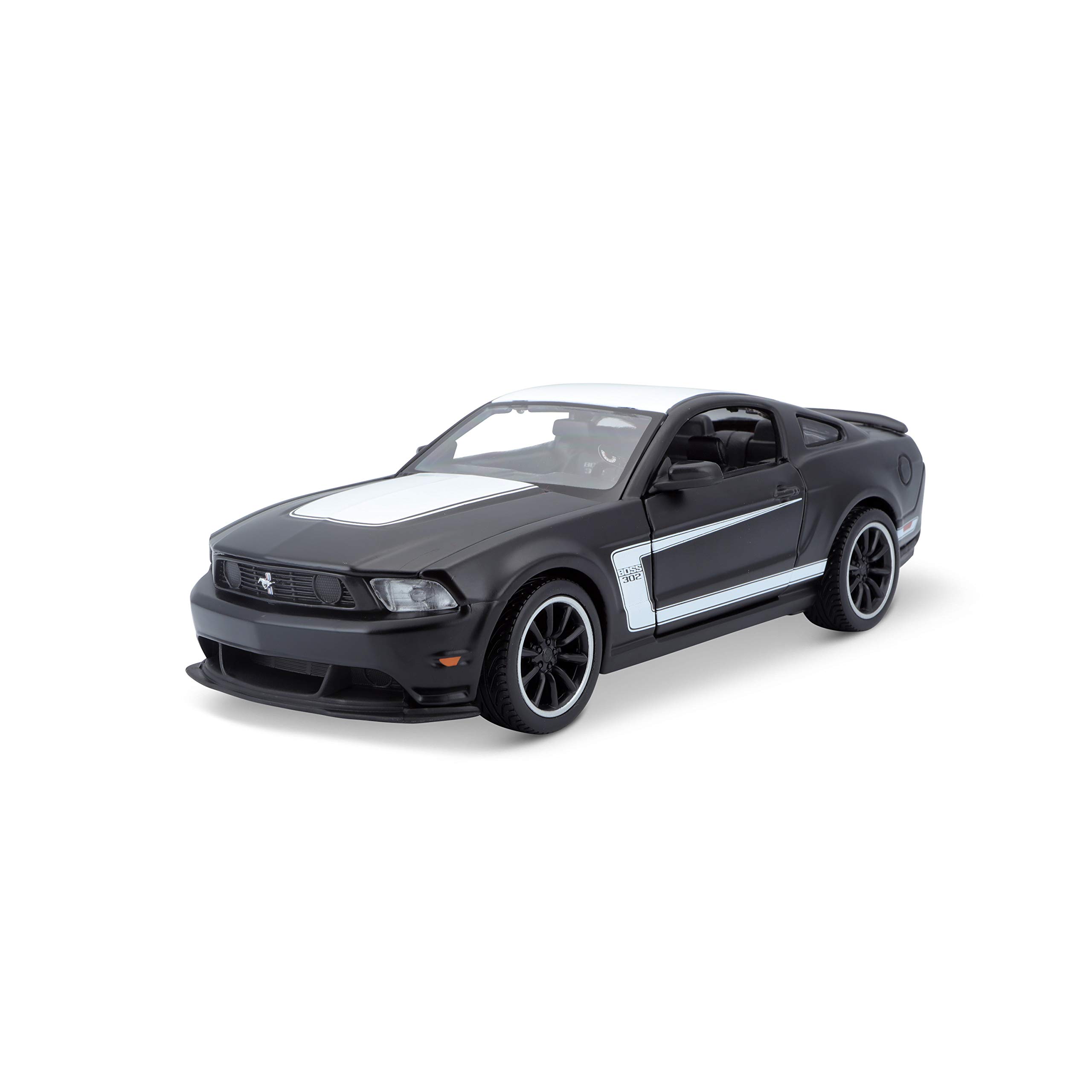 Maisto M31269 1:24 Ford Mustang, Matt Black & White 531269M