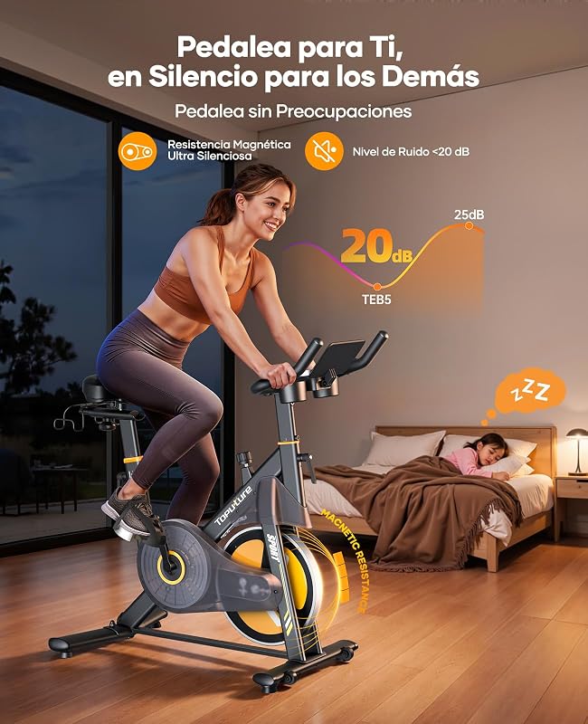 Bicicleta Estática Eletromagnética com APP, 32 Níveis Precisos