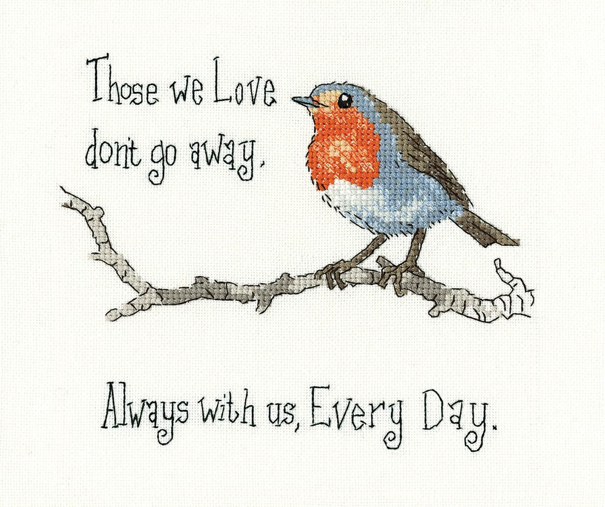 Heritage Crafts Robin Cross Stitch Kit - Those We Love - 14 Count Aida