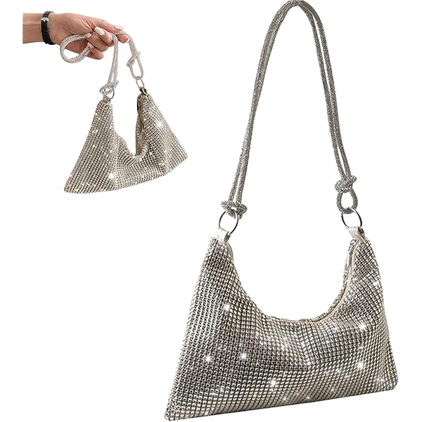 Bolso Noche Diamantes Imitacion Bolso De Noche Pez Cristal Con Diamantes De Imitación - Mini Clutch Para Bodas Y Fiestas, Naranja/Amarillo Bolso Diamantes Imitación