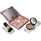 LAURA GELLER NEW YORK Baked Starter Kit: Deep - Best of the Best Full Face Palette + Baked Balance-n-Brighten Powder Foundation + Retractable Angled Kabuki Brush Set