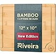 Riveira XXL Wood Cutting Board 36x24 Inches – Giant Butcher Block, Charcuterie Board & Stove Cover