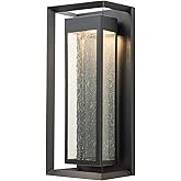 OUPAVOCS LED Outdoor Wall Lights, Exterior Black Front Porch Light Wall Mount, Modern Light Fixtures, Large LED Wall Sconce w