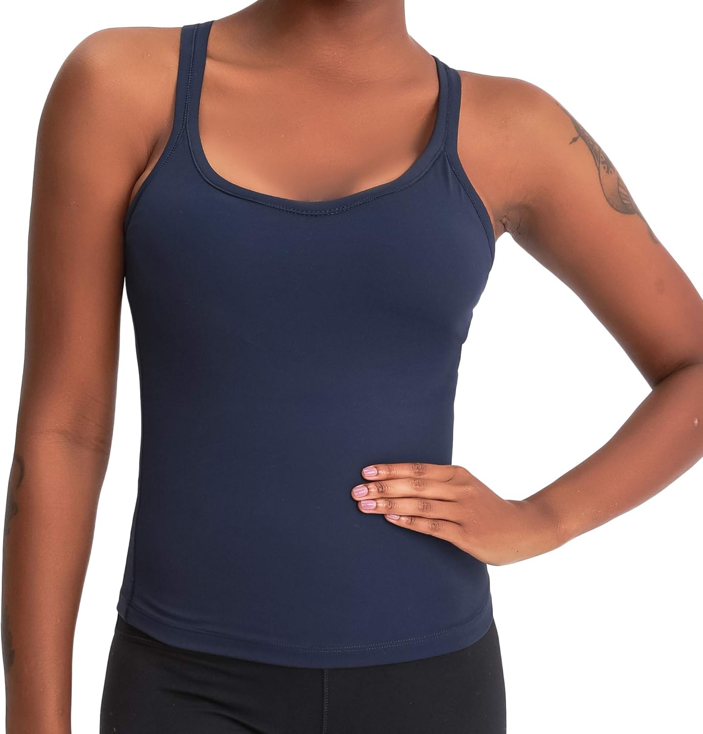 Lemedy Women Racerback Tank Tops Built in Bra Workout Activewear