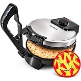StarBlue 10 inch Roti Maker | FREE Roti Warmer and Removable Handle, Automatic Stainless Steel Non-Stick Electric, Indian style Chapati, Tortilla, Roti