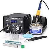 YIHUA 939D+ Digital Soldering Station, 75W Equivalent with Precision Heat Control (392°F to 896°F) and Built-in Transformer.