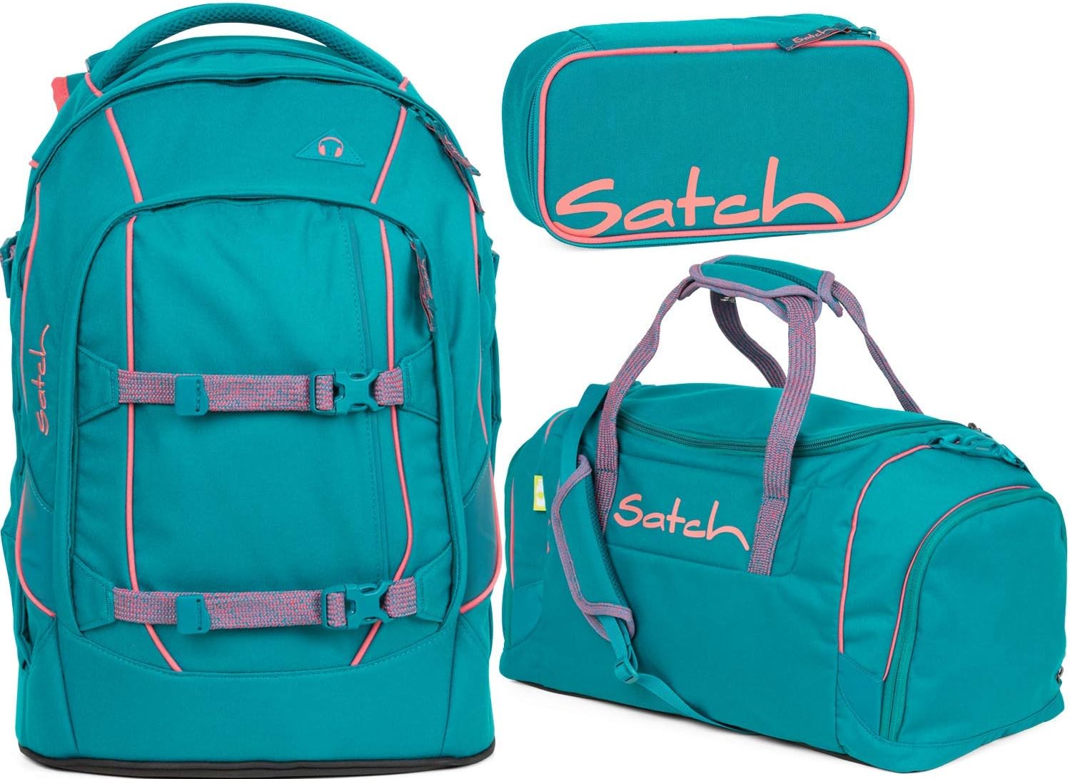 Satch Pack Ready Steady 3er Set Schulrucksack, Sporttasche & Schlamperbox Amazon.de Koffer