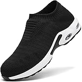 Steel Toe Shoes for Women with Arch Support, Lightweight Comfortable Work Safety Shoes Slip Resistant Indestructible Sneakers