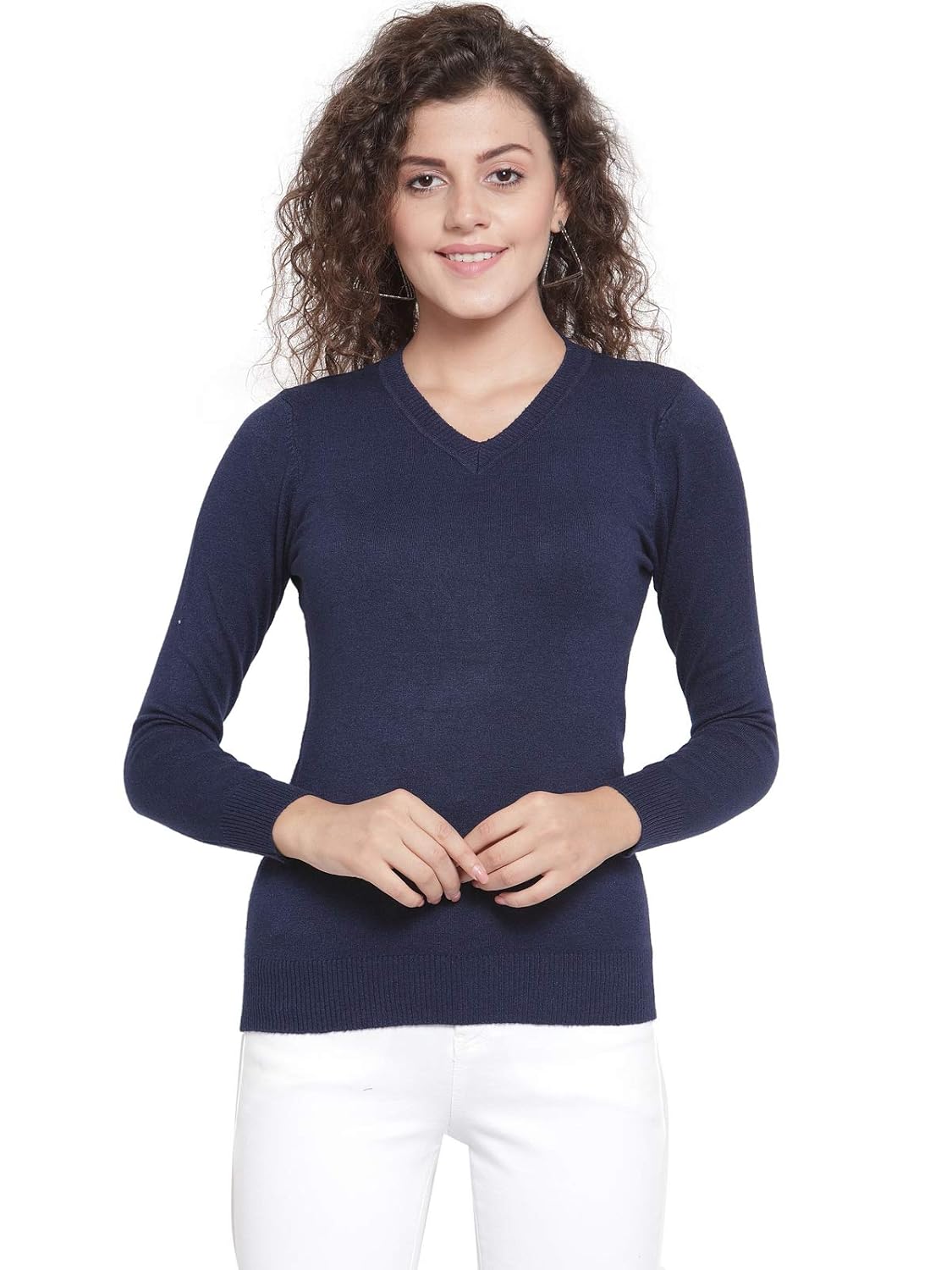 Buy Global Republic Women Navy Blue Sweater at Amazon.in
