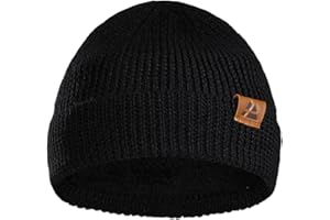 DANISH ENDURANCE Merino Wool Beanie for Men & Women, Fleece Lined Hat, Soft, Stretchy, Fisherman Beanie, Warm Wool Hat
