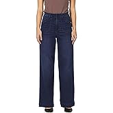 DEAR JOHN Audrey Wide Leg Jeans Women’s High Rise Clean Hem Full Inseam Denim