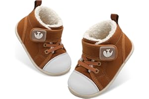 FEETCITY Baby Boots Boys Girls Infant Slippers Cozy Fleece Boots First Walking Shoes Warm Socks Newborn Crib Shoes
