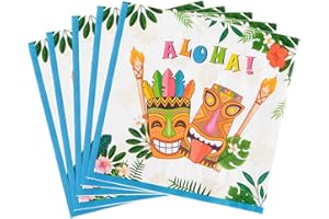 WERNNSAI 50PCS Hawaiian Party Napkins - Luau Party Decorations 3 Ply Tropical Paper Napkins Summer Theme Birthday Supplies for Luncheon Dinner Pool Birthday Favors