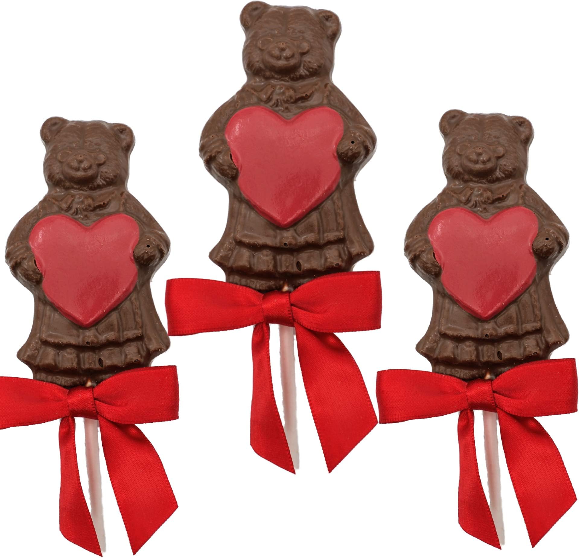 Gourmet Chocolate Lollipops – Perfect Chocolate Gift – Individually Wrapped with Ribbon – Great Gift for Kids, Teachers or That Special Person - (Pack of 3) - by Sugar Plum Chocolates