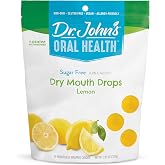 Dr. John&rsquo;s Oral Health Sugar Free Candy, Healthy Dry Mouth Drops with Zero Sugar, Low Calorie Snacks, Keto Friendly Hard Candy Sweets, Lemon, 24 Count, 3.85 OZ