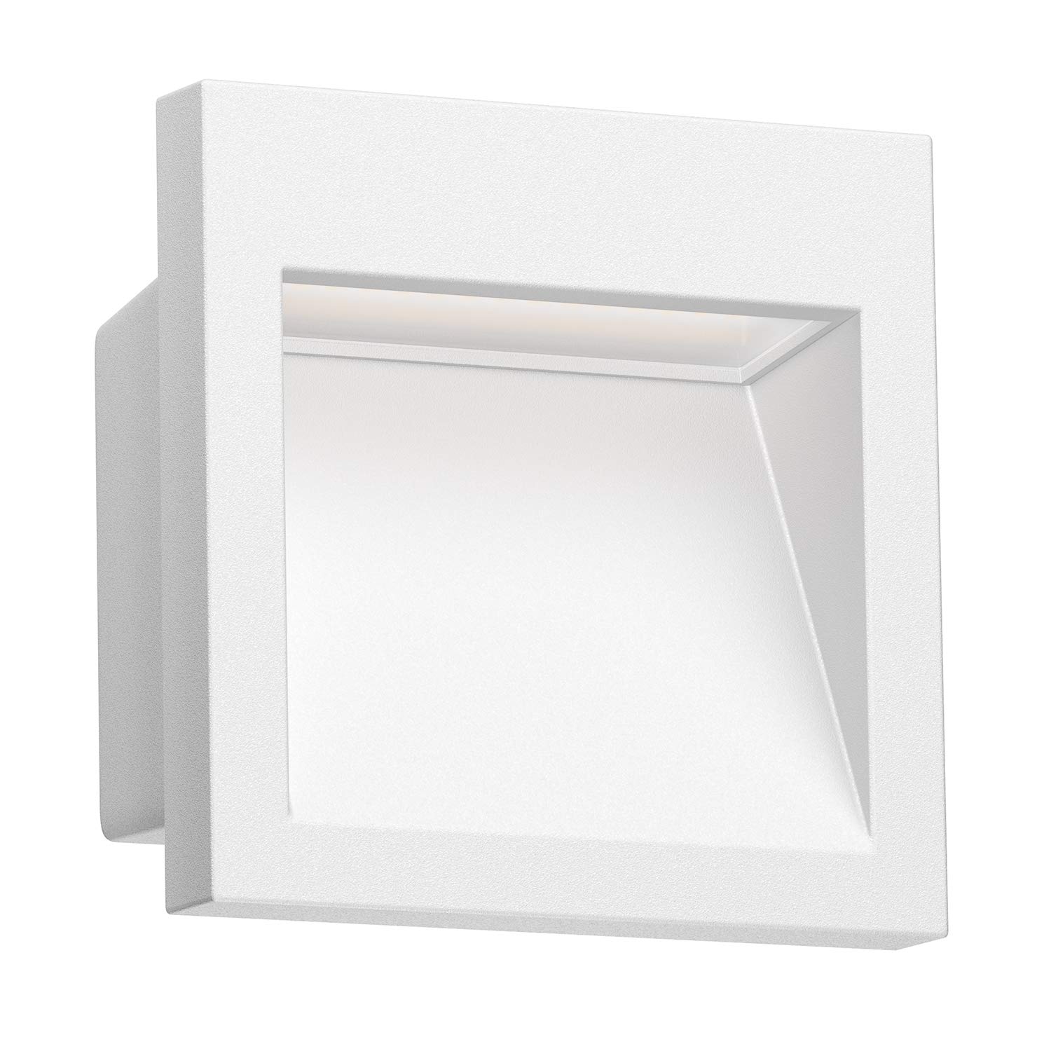 ledscom.de LED recessed wall Light NOLA, Downlight for Outdoors, IP54 matt, 90 x 90mm, Warm White