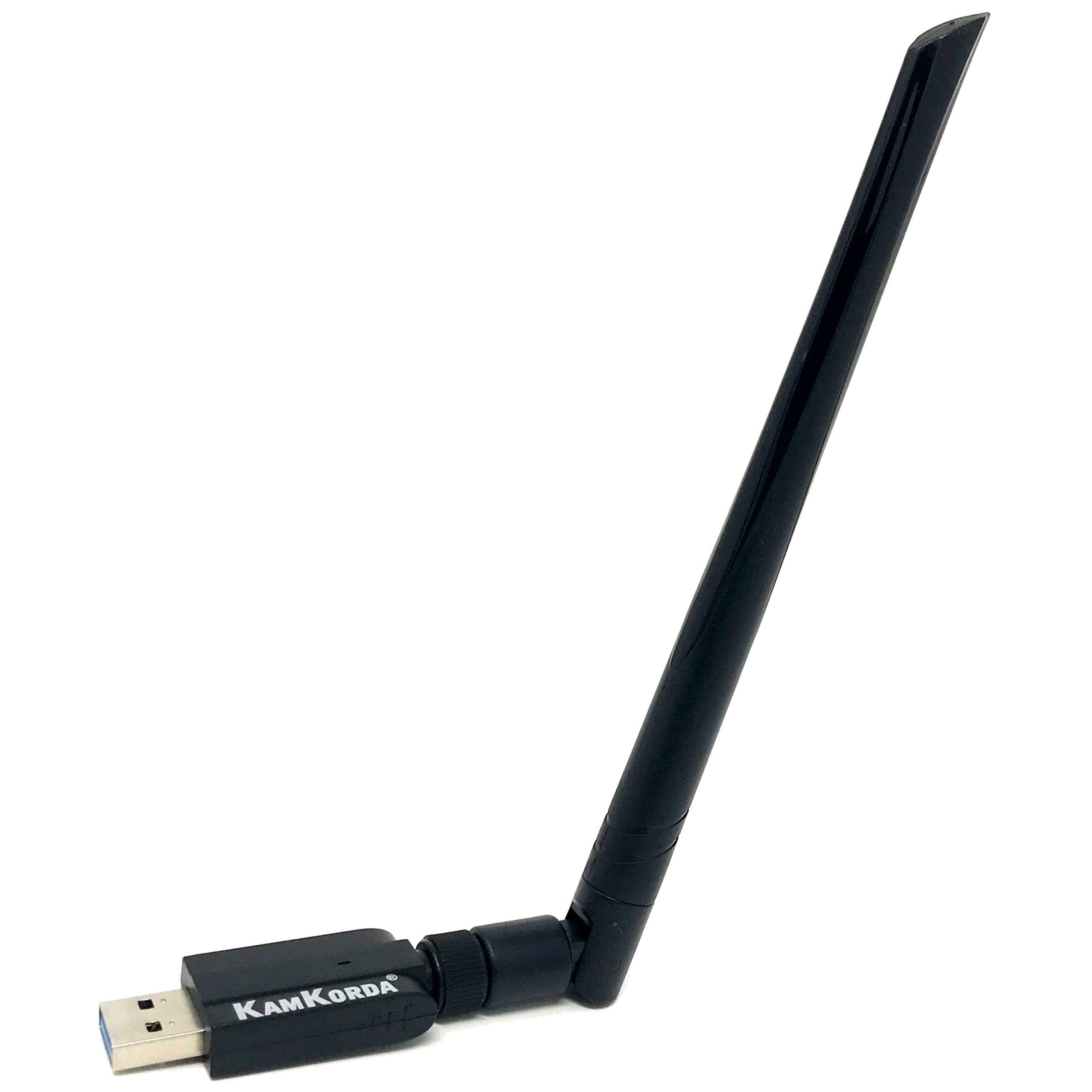 USB WiFi Dongle, USB Network Adapter for PC & Laptop, Windows 11/10/8/7/XP, Mac OS X & Linux, 5G WiFi Support, USB 3.0, High-Speed Internet Connectivity, Portable WiFi Adapter – Black