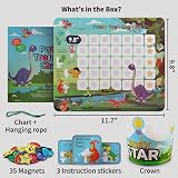 PUTSKA Dino Potty Training Chart 35 Stickers Rewards for Toddlers Boys Girls view 3