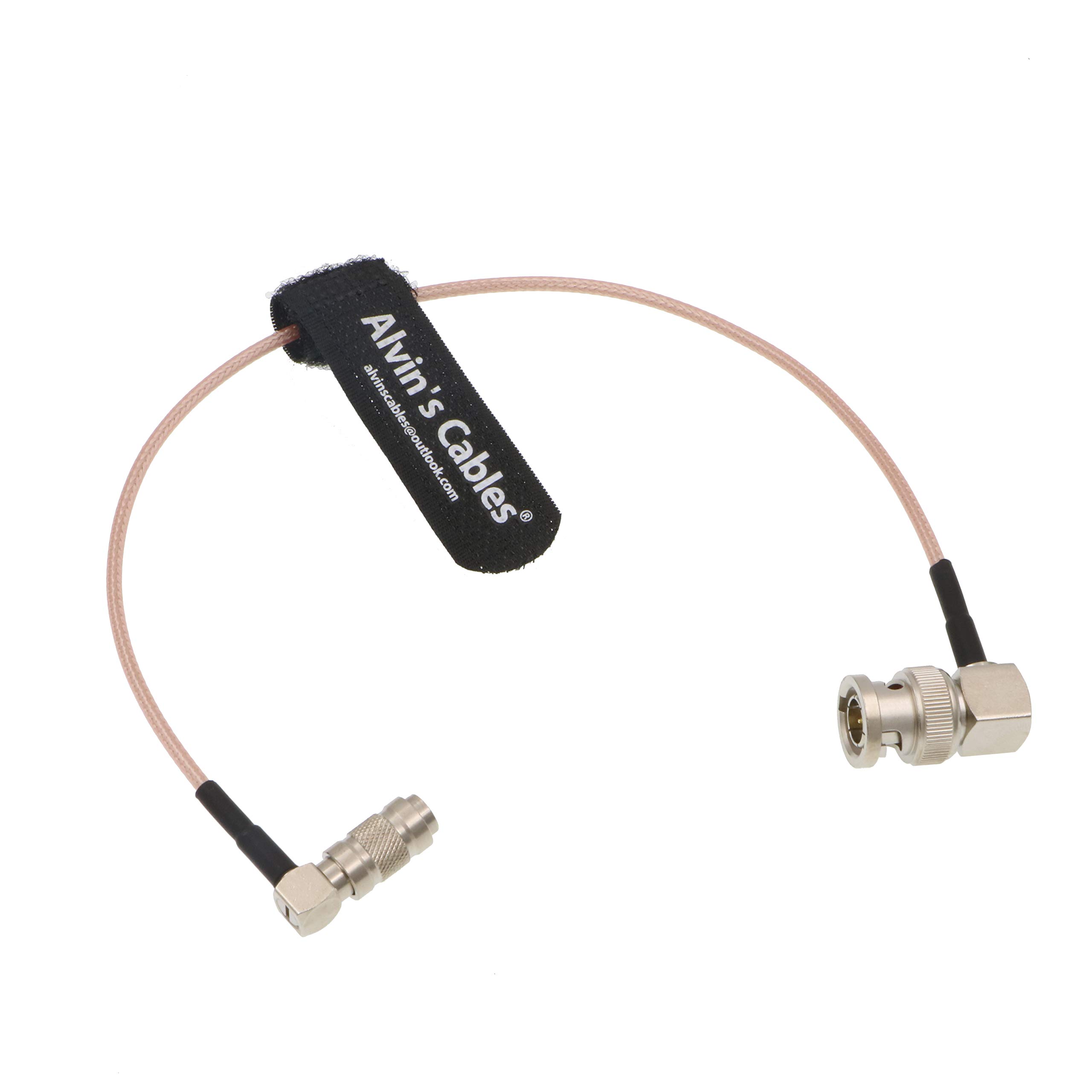 Alvin's Cables DIN 1.0/2.3 Mini BNC to BNC Male 75ohm RG179 HD SDI Cable for Blackmagic Right Angle to Right