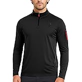 Spyder Mens Active Quarter Zip Pullover - Moisture Wicking Athletic Mens Sweatshirt, 1/4 Zip Long Sleeve Shirts for Men