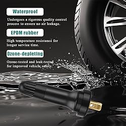 Gasedin 12 PCS TPMS 20008 Tire Valve Stem, Rubber