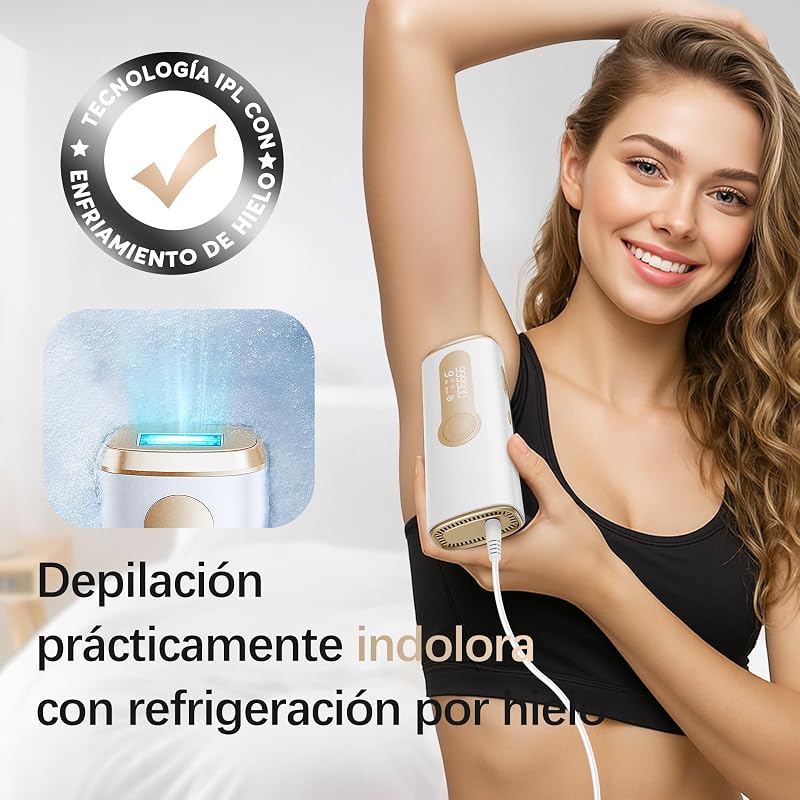 Depiladora Laser IPL con Refrigeración para Mujer y Hombre, GLY07