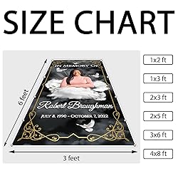 44memory Custom Memorial Grave Blanket Photo