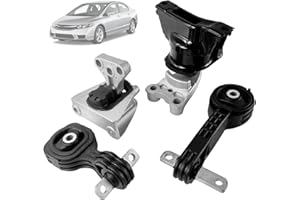 TOGXFUNI 4PCS Engine Motor & Motor Mount Transmission Mounts Compatible with 2006-2011 Honda Civic 1.8L Automatic Transmission Replaces # A4530 A4534 A4546 A4543