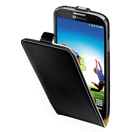 Hama Flip Case (für Samsung Galaxy S4 Tasche, maßgefertigte Schutzhülle mit Magnetverschluss) schwarz
