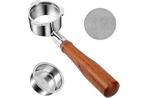 FOGKAY 51mm Bottomless Portafilter for CM5418, 3 Ears Portafilter with 51mm Puck Screen Compatible for CASABREWS Espresso Machine CM5418, 3700Essential and 5418Pro, Stainless Steel Filter Holder and Filter