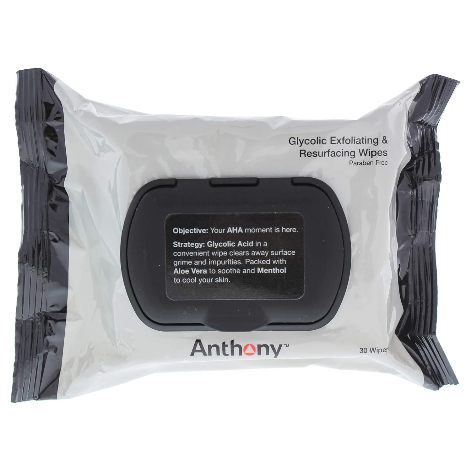 Anthony Glycolic Exfoliating and Resurfacing Wipes, 30 Wipes