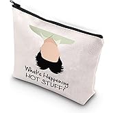 Six Candle Movie Quote Makeup Bag 80s Movie Lovers Gift What's Happening HOT STUFF Zipper Pouch (HOT STUFF)
