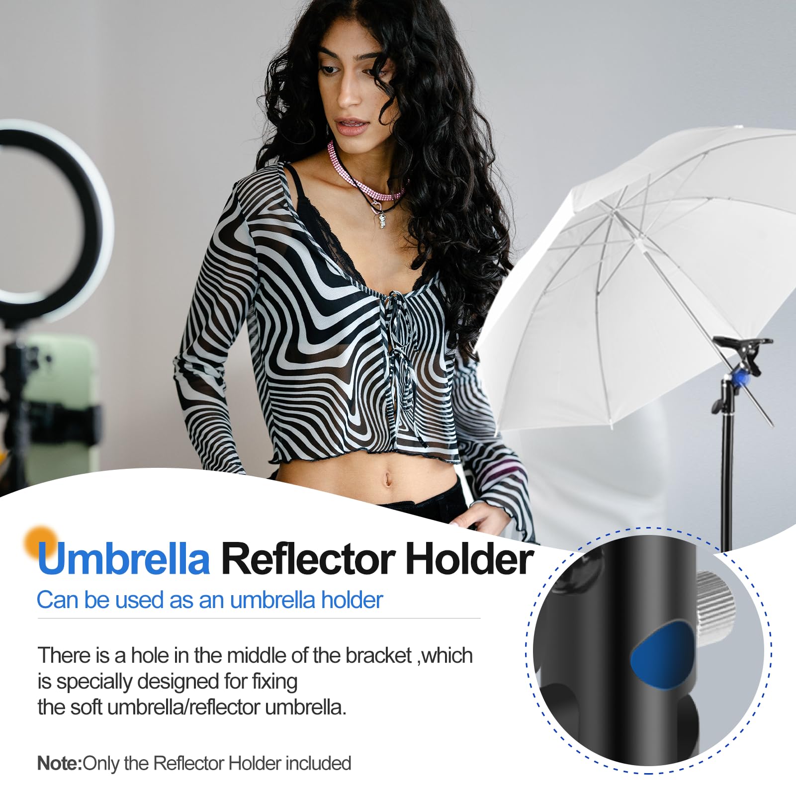 EMART Photography Reflector Holder, Photo Video Studio 5/8