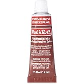 AMACO Rub n Buff Wax Metallic Finish - Rub n Buff Spanish Copper 15ml Tube - Versatile Gilding Wax for Finishing Furniture Antiquing and Restoration - Rub and Buff Colors Single Tube