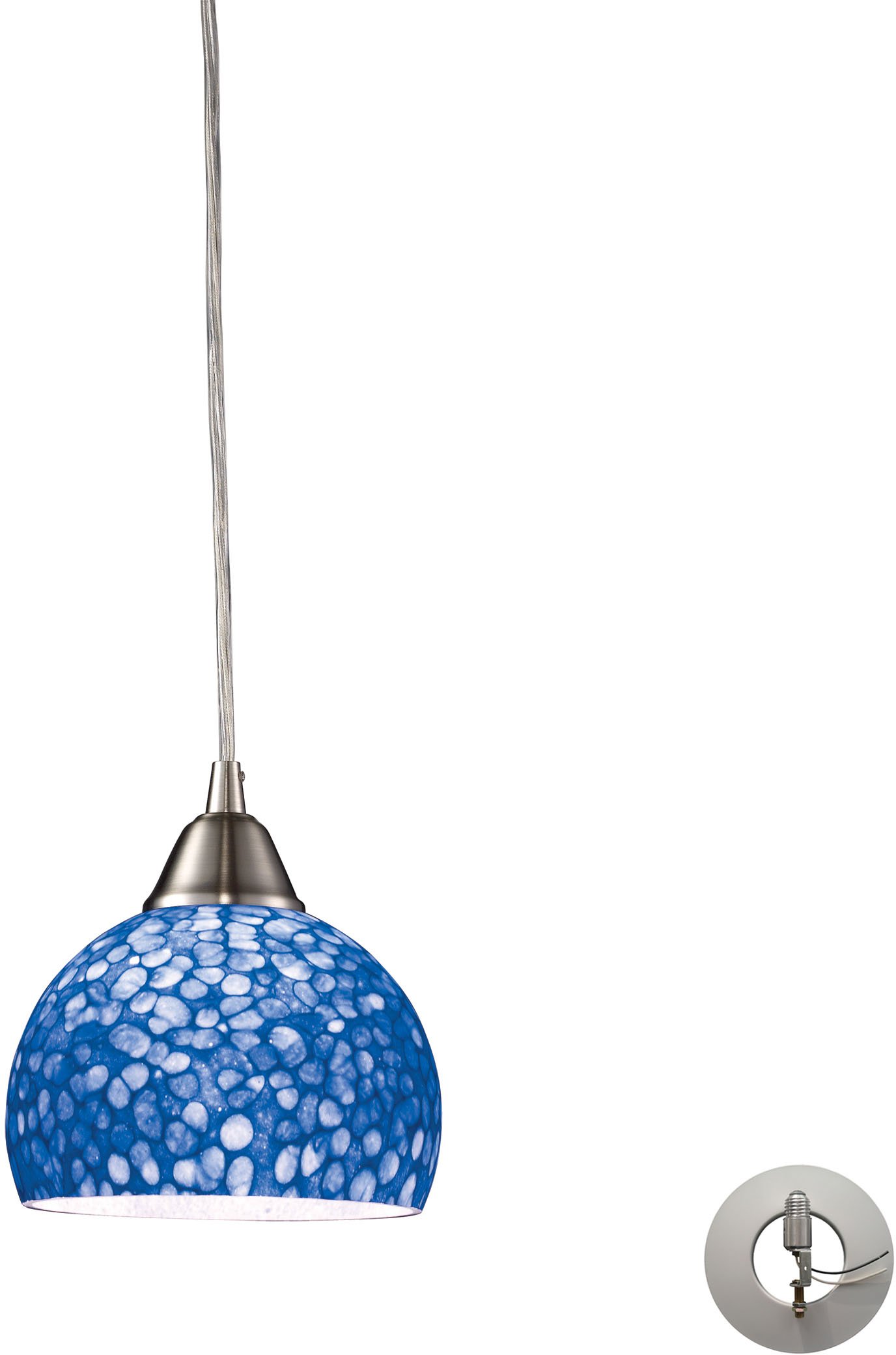 Elk Lighting 10143/1PB-LA Pendant Light Satin Nickel
