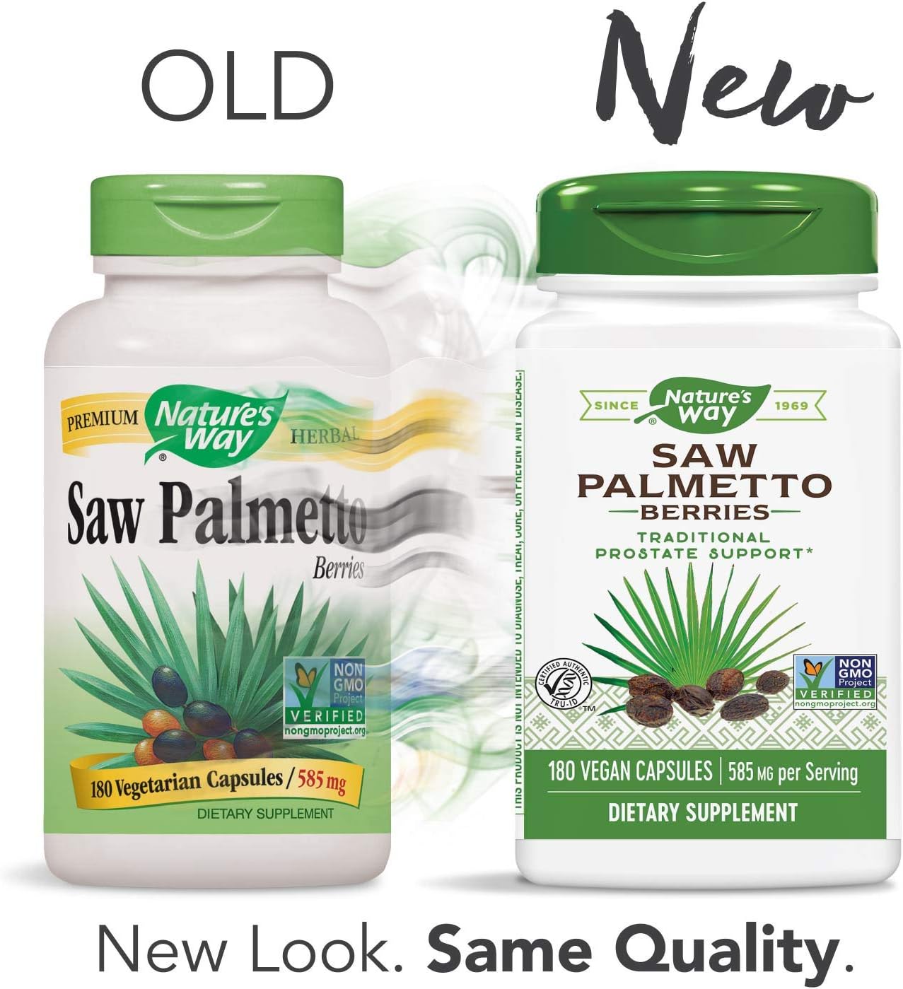 Nature's Way Saw Palmetto Berries; 585 mg; Non-GMO Project Verified; TRU-ID Certified; 180 Capsules: Health & Personal Care