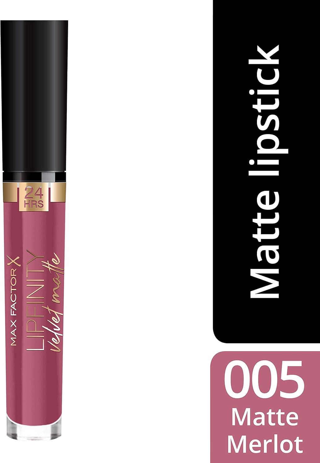 Max Factor Lipfinity Velvet Matte Lipstick, Matte Merlot - 3.5 ml, Net - Image 5