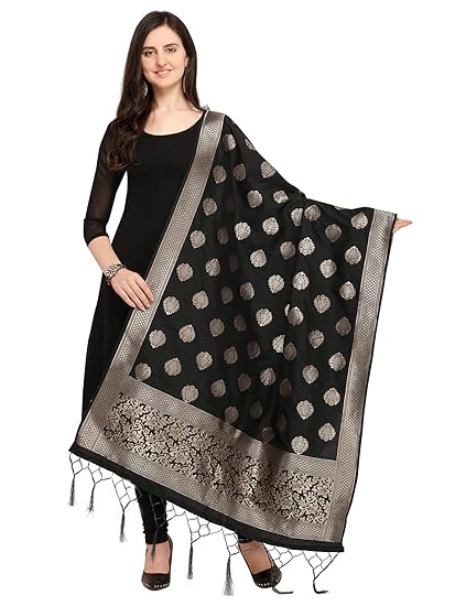KANCHNAR Womens Poly Silk Dupatta