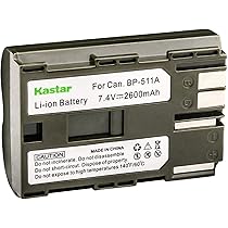 Amazon.com : Kastar Battery Replacement for Canon EOS Rebel DS6041 PV130  ZR90 ZR85 ZR80 ZR70 ZR65 ZR60 ZR50 ZR45 ZR40 ZR30 ZR25 Cameras and Canon  BP-508 BP-511 BP-511A BP-512 BP-512A BP-514 BP-522