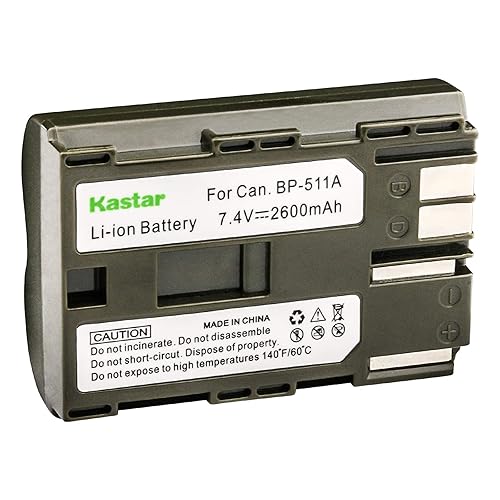 Kastar Lithium-Ion Battery Replacement for Canon BP-511 BP511 BP