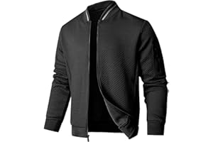 SAVKOOV Mens Loose Fit Lightweight Jacket Casual Stylish bomber Jacket