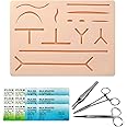 Ultrassist Ultrassist Suture Kit for Suture Training, Silicone Stitching Pad with Long-Lasting Embedded Mesh, Includes Suture Tools Kit & Various Suture Threads and Needles(Education Use Only)
