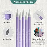 KnitPro Zing Double Pointed Needles 6 inch 7.00mm Aluminium view 3