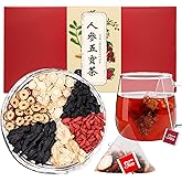 Hee Creek Ginseng five treasure tea Wubao Tea Men's Energy Tea Kidney Tea Maca Tea For Men (20 Pack) Maca Five Treasure Tea 7.05oz/200g 五宝茶 人参五宝茶