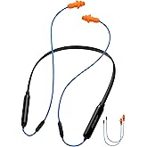 HomeSpot Noise Reduction Wireless Neckband Headphones with Replaceable Earbuds (Extra Set Included) - Qualcomm aptX HD, 27dB NRR, CVC Noise Cancelling Mic & 20H Playtime for Work Safety OSHA Compliant