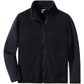 Spring&amp;Gege Youth Solid Full-Zip Polar Fleece Jacket for Children