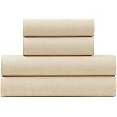U.S. Polo Assn. All Season, Soft and Cozy T-Shirt Material, 1800 Thread Count 4-Piece Heather Jersey Sheet Set