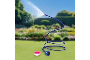 ELECTRICWISE 1 Pack Hose Misters for Outside Patio, 60 Inch Flexible Misting System Cooling Stand Portable Water Mist for Outdoor, Hose Mister for Chicken Coop,Garden, Backyard, Bird Bath Upgraded Thickened Mist