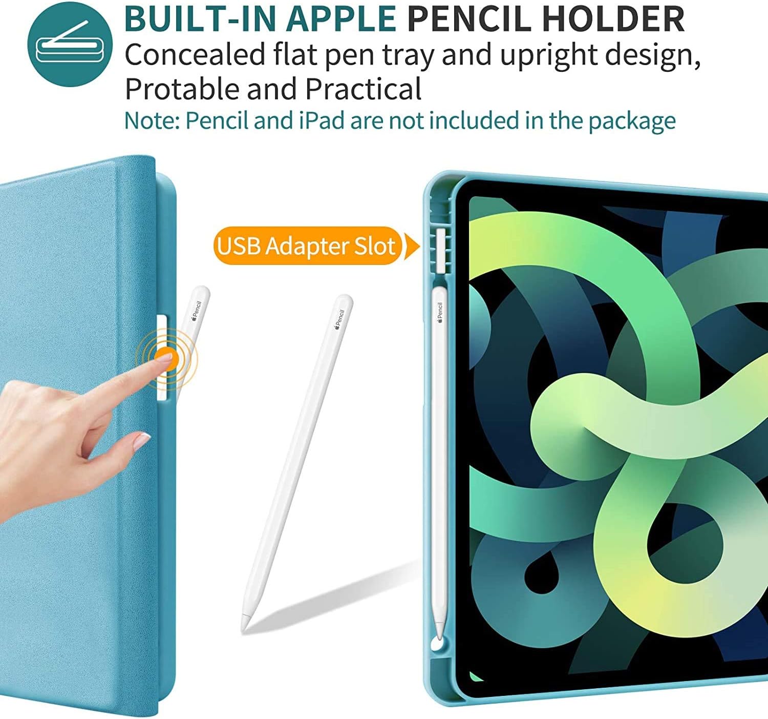 KBCASE for iPad 10th /A16 11th Generation Case with Keyboard Detachable Keyboard Case for iPad 10th 10.9" 2022/A16 11th Generation 11" 2025 with Pencil Holder - Image 5